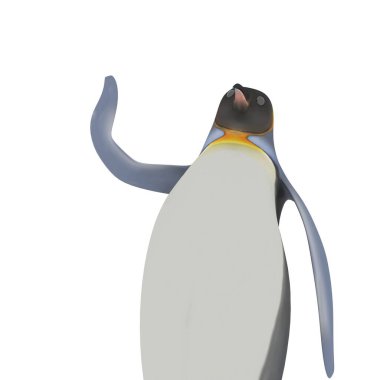 Sevimli bir penguenin 3D görüntüsü 