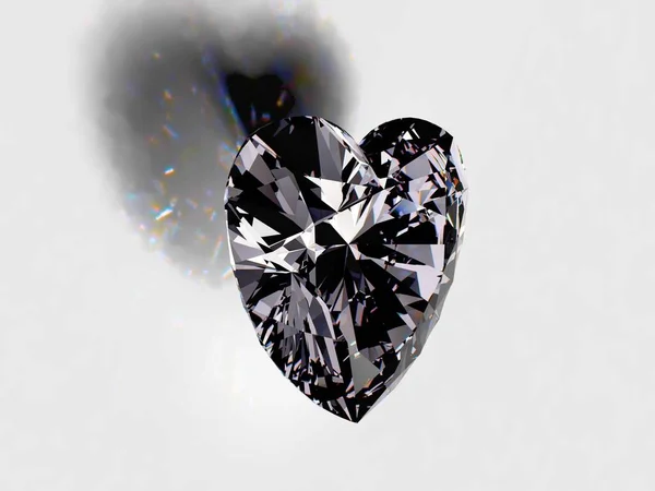 Gyémánt Kristály Elszigetelt Háttér — Stock Fotó