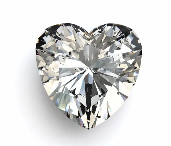 Diamant Kristall Isolerad Bakgrunden — Stockfoto