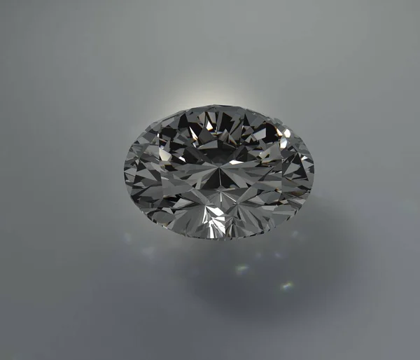 Cristal Diamant Isolé Sur Fond — Photo