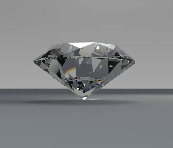 Kryształ Diamentowy Izolowany Tle — Zdjęcie stockowe
