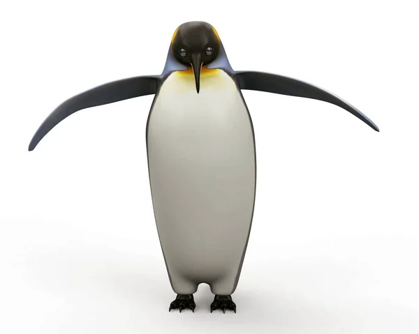 漫画ペンギンの3Dレンダリング — ストック写真