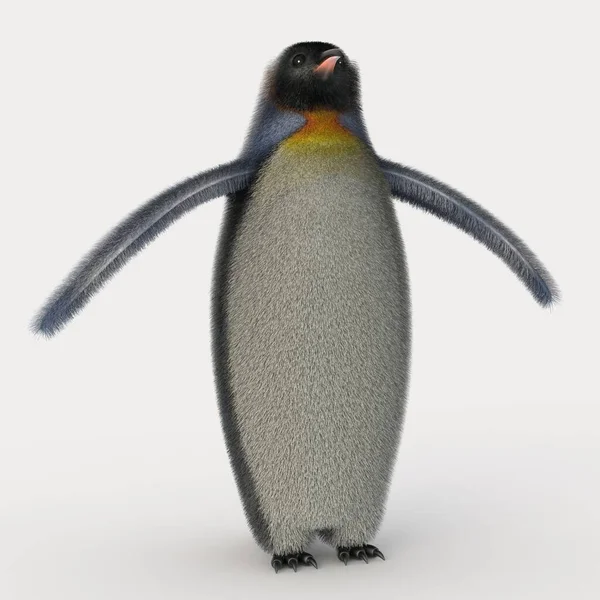 Återgivning Tecknad Pingvin — Stockfoto
