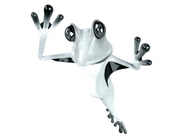 Komik kurbağanın 3 boyutlu çizimi