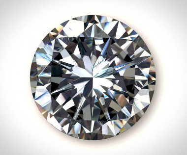 Beyaz arkaplanda elmaslarla izole edilmiş elmas yüzük