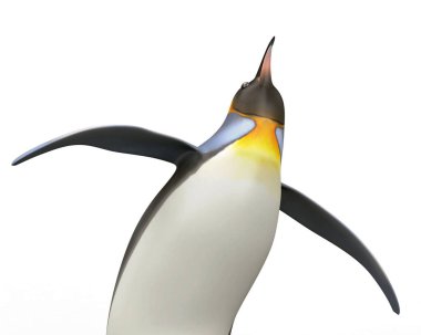 Çizgi film penguenlerinin 3D çizimi