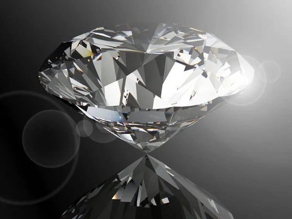Diamantkristall Isoliert Auf Dem Hintergrund — Stockfoto