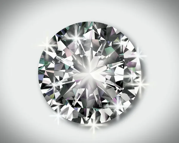 Bague Diamant Avec Diamants Sur Fond Blanc — Photo