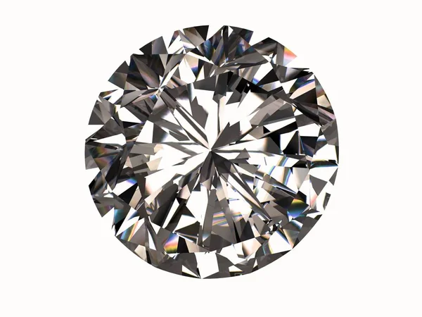 Gyémánt Kristály Elszigetelt Háttér — Stock Fotó