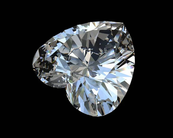 Cristal Diamant Isolé Sur Fond — Photo