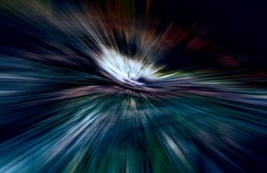 Hızlanma hareketi, ışık ve çizgiler koyu arkaplan üzerinde hızla hareket ediyor