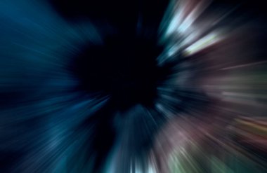 Hızlanma hareketi var. Işık ve çizgiler koyu arkaplanda hızla hareket ediyor