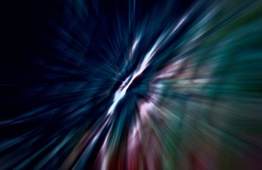 Hızlanma hareketi, ışık ve çizgiler koyu arkaplan üzerinde hızla hareket ediyor