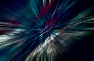 Hızlanma hareketi, ışık ve çizgiler koyu arkaplan üzerinde hızla hareket ediyor