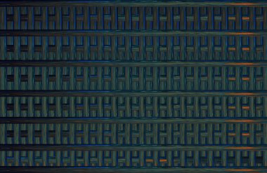 Geometrik fayanslı rengarenk deseni ve güzel renkleri olan soyut tasarım. 