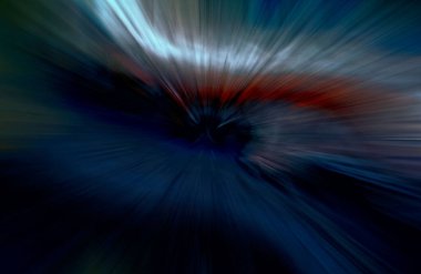 Hızlanma hareketi var. Işık ve çizgiler koyu arkaplanda hızla hareket ediyor