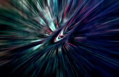 Hızlanma hareketi, ışık ve çizgiler koyu arkaplan üzerinde hızla hareket ediyor