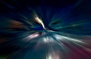 Hızlanma hareketi, ışık ve çizgiler koyu arkaplan üzerinde hızla hareket ediyor