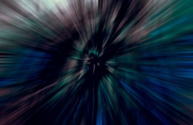 Hızlanma hareketi var. Işık ve çizgiler koyu arkaplanda hızla hareket ediyor