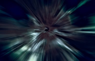 Hızlanma hareketi var. Işık ve çizgiler koyu arkaplanda hızla hareket ediyor