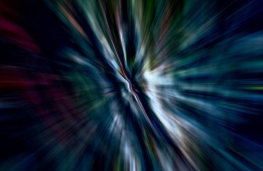 Hızlanma hareketi var. Işık ve çizgiler koyu arkaplanda hızla hareket ediyor