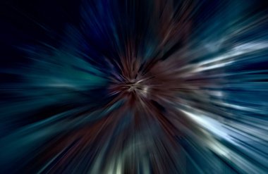 Hızlanma hareketi, ışık ve çizgiler koyu arkaplan üzerinde hızla hareket ediyor