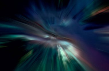 Hızlanma hareketi var. Işık ve çizgiler koyu arkaplanda hızla hareket ediyor