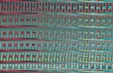 Geometrik fayanslı rengarenk deseni ve güzel renkleri olan soyut tasarım. 