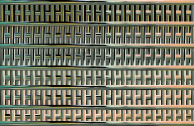 Geometrik fayanslı rengarenk deseni ve güzel renkleri olan soyut tasarım. 