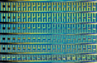 Geometrik fayanslı rengarenk deseni ve güzel renkleri olan soyut tasarım. 