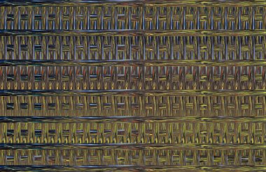 Geometrik fayanslı rengarenk deseni ve güzel renkleri olan soyut tasarım. 