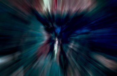 Hızlanma hareketi, ışık ve çizgiler koyu arkaplan üzerinde hızla hareket ediyor