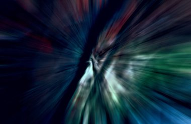 Hızlanma hareketi, ışık ve çizgiler koyu arkaplan üzerinde hızla hareket ediyor