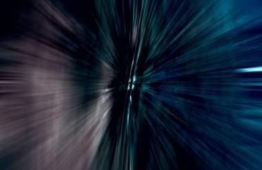 Hızlanma hareketi, ışık ve çizgiler koyu arkaplan üzerinde hızla hareket ediyor