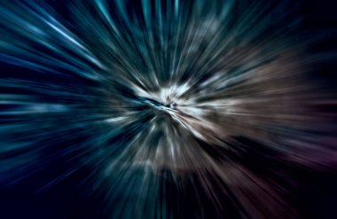 Hızlanma hareketi, ışık ve çizgiler koyu arkaplan üzerinde hızla hareket ediyor