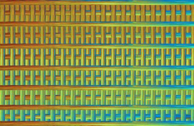 Geometrik fayanslı rengarenk deseni ve güzel renkleri olan soyut tasarım. 