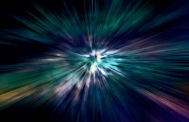 Hızlanma hareketi var. Işık ve çizgiler koyu arkaplanda hızla hareket ediyor