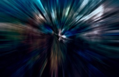 Hızlanma hareketi var. Işık ve çizgiler koyu arkaplanda hızla hareket ediyor