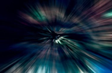 Hızlanma hareketi var. Işık ve çizgiler koyu arkaplanda hızla hareket ediyor