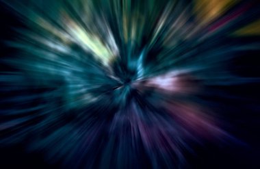 Hızlanma hareketi, ışık ve çizgiler koyu arkaplan üzerinde hızla hareket ediyor