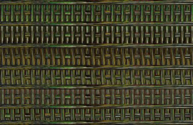 Geometrik fayanslı rengarenk deseni ve güzel renkleri olan soyut tasarım. 