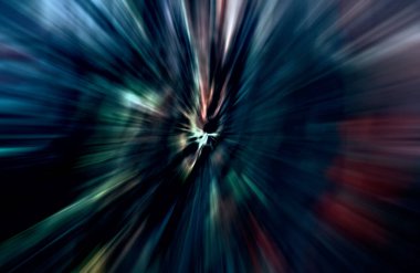 Hızlanma hareketi, ışık ve çizgiler koyu arkaplan üzerinde hızla hareket ediyor