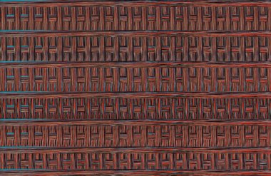 Geometrik fayanslı rengarenk deseni ve güzel renkleri olan soyut tasarım. 