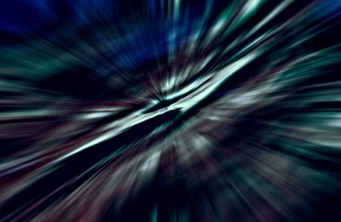 Hızlanma hareketi var. Işık ve çizgiler koyu arkaplanda hızla hareket ediyor