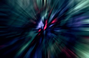 Hızlanma hareketi var. Işık ve çizgiler koyu arkaplanda hızla hareket ediyor