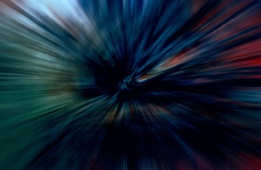 Hızlanma hareketi var. Işık ve çizgiler koyu arkaplanda hızla hareket ediyor