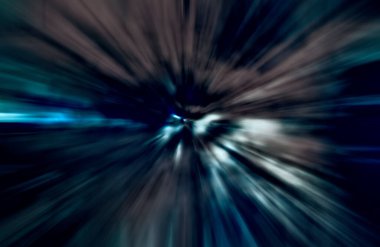 Hızlanma hareketi, ışık ve çizgiler koyu arkaplan üzerinde hızla hareket ediyor