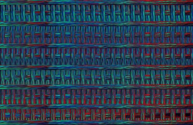Geometrik fayanslı rengarenk deseni ve güzel renkleri olan soyut tasarım. 