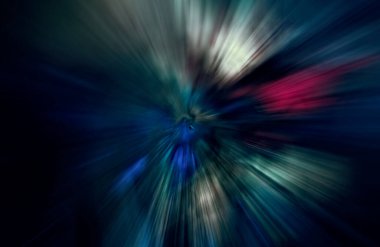 Hızlanma hareketi, ışık ve çizgiler koyu arkaplan üzerinde hızla hareket ediyor