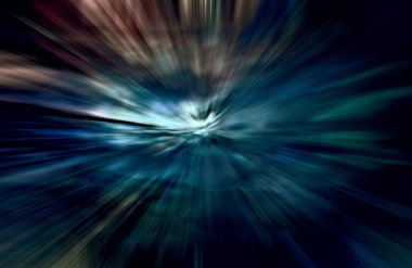 Hızlanma hareketi, ışık ve çizgiler koyu arkaplan üzerinde hızla hareket ediyor